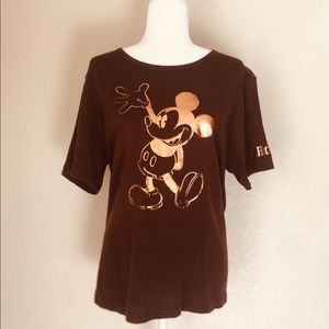 Disney Mickey Mouse brown and gold t-shirt